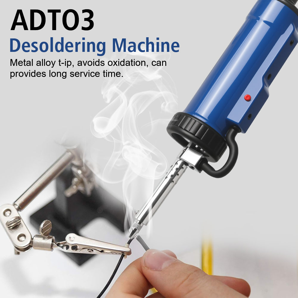 3개의 흡입 노즐이 있는 펌프 제거기 ADT03 전기  - Desoldering Pump Electric Vacuum Station 리뷰 및 가격